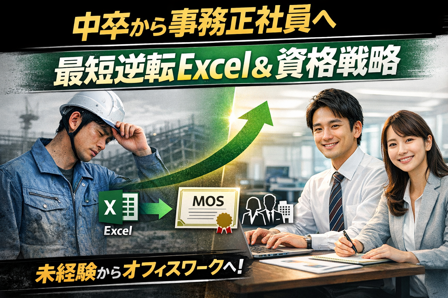20〜30代学歴中卒から事務正社員へ｜最短で逆転するExcel＆資格戦略