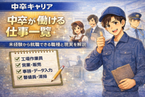 中卒が働ける仕事一覧｜未経験から就職できる職種と現実を解説