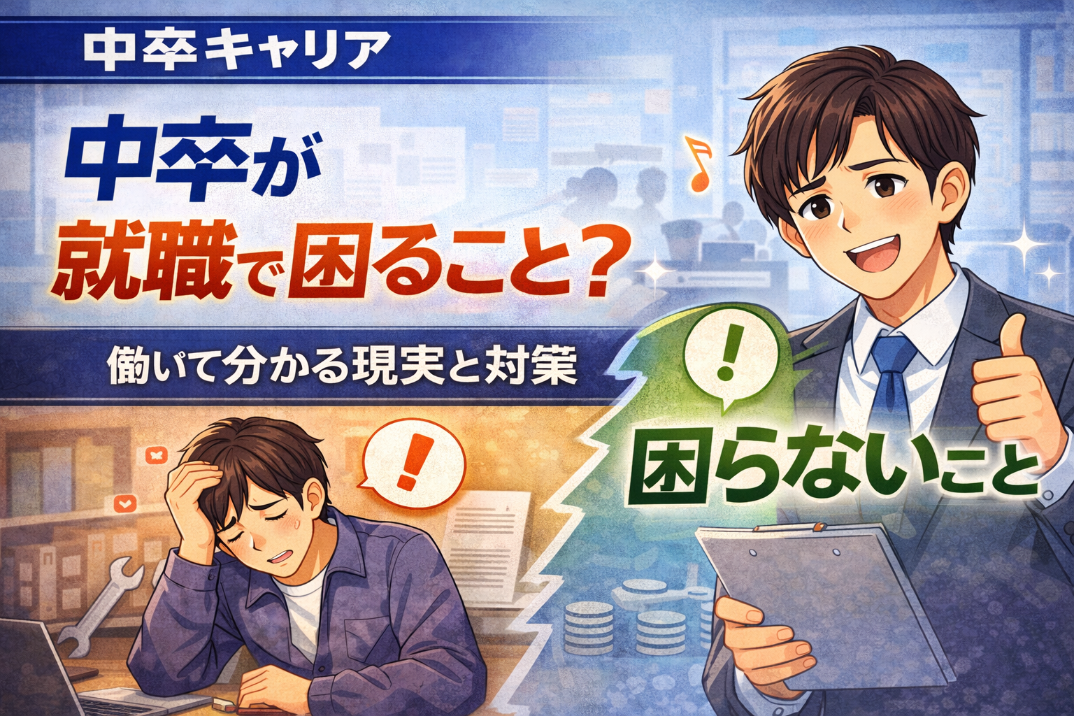 中卒が就職で困ること・困らないこと｜働いて分かる現実と対策