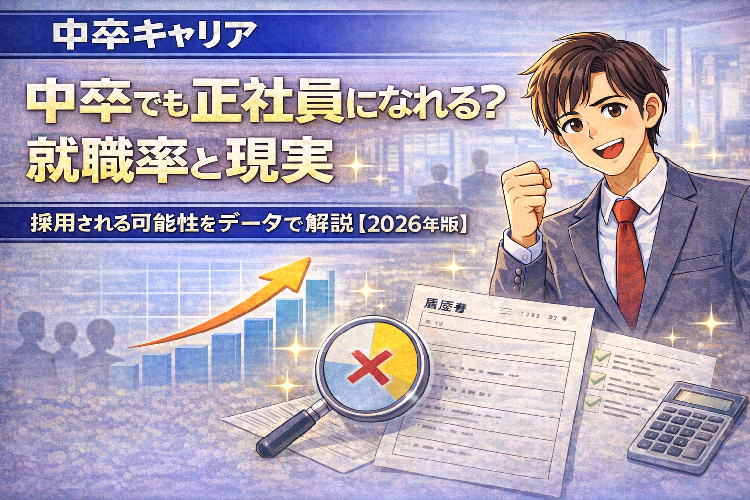 中卒でも正社員になれる？就職率と現実｜採用される可能性をデータで解説【2026年版】