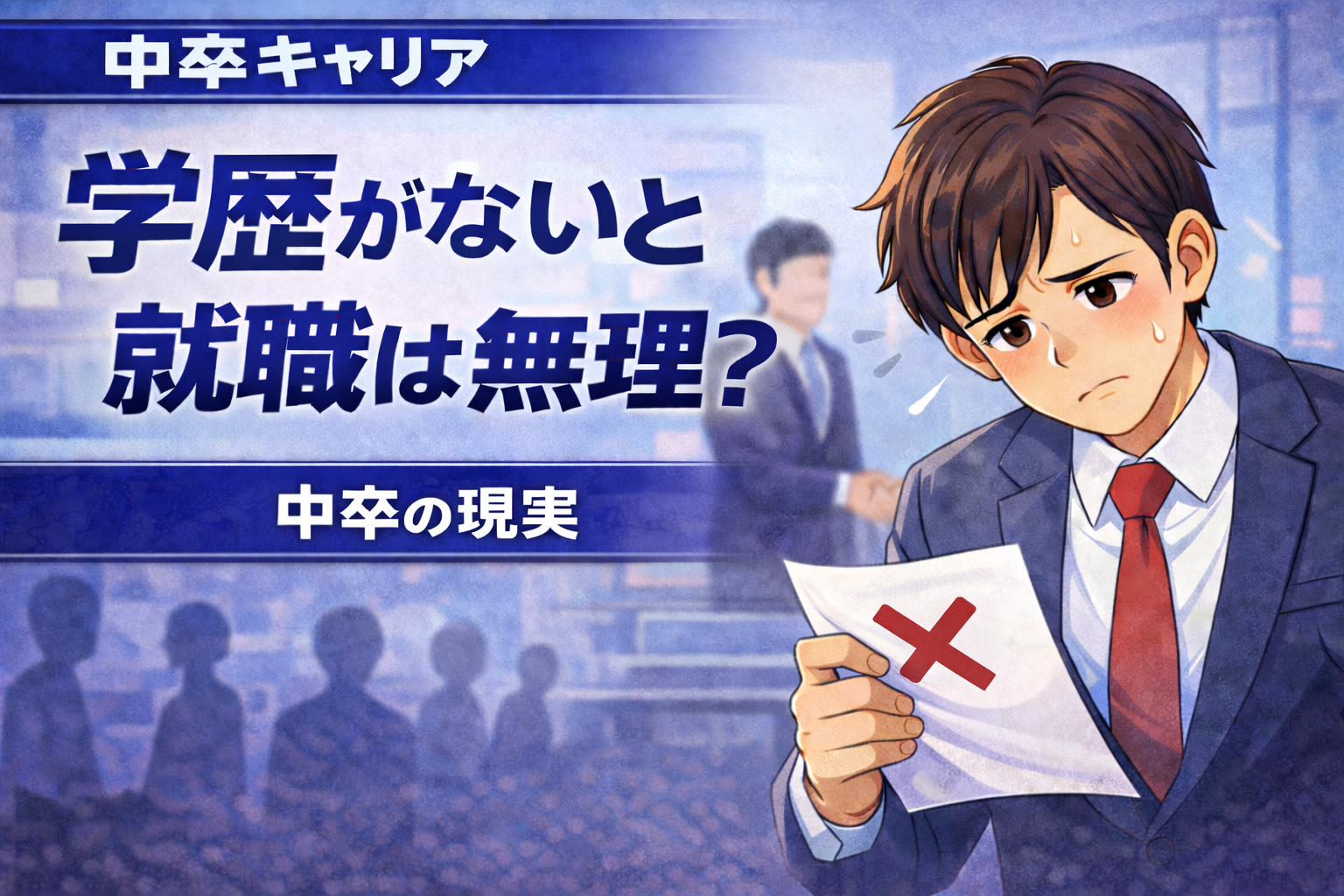 学歴がないと就職は無理？中卒の不安と現実｜採用される人の共通点