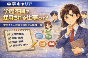 学歴不問で採用される仕事とは？中卒でも正社員を目指せる職種一覧